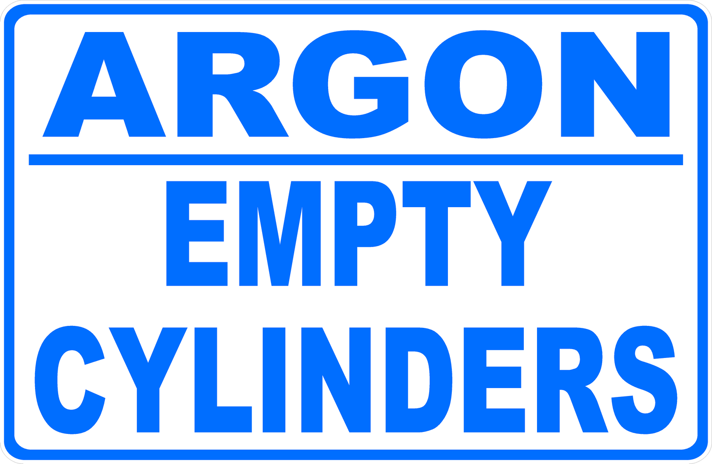 Argon Empty Cylinders Decal