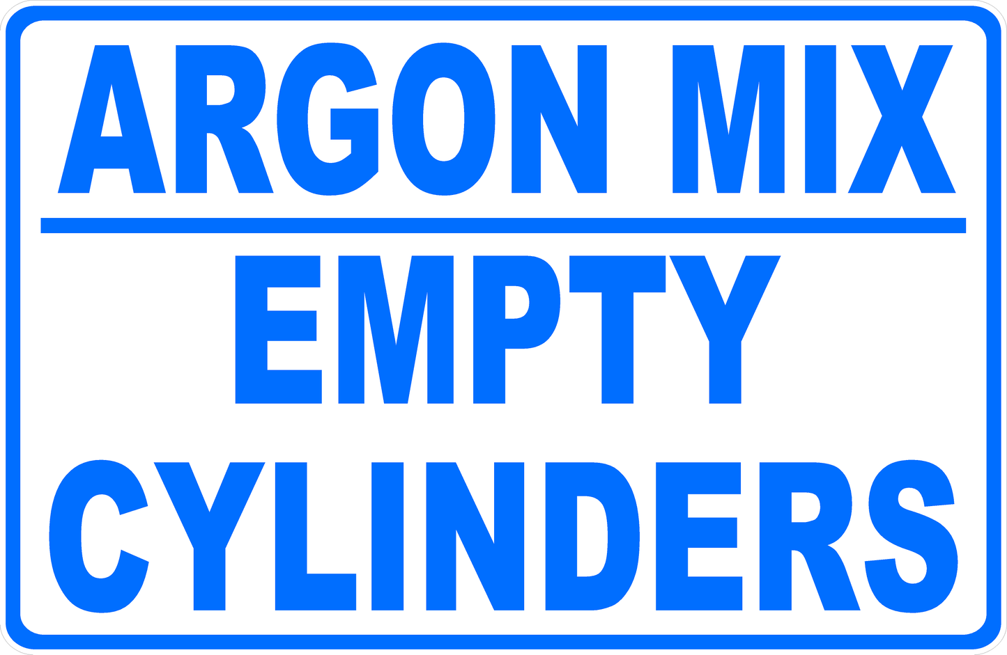 Argon Mix Empty Cylinders Decal