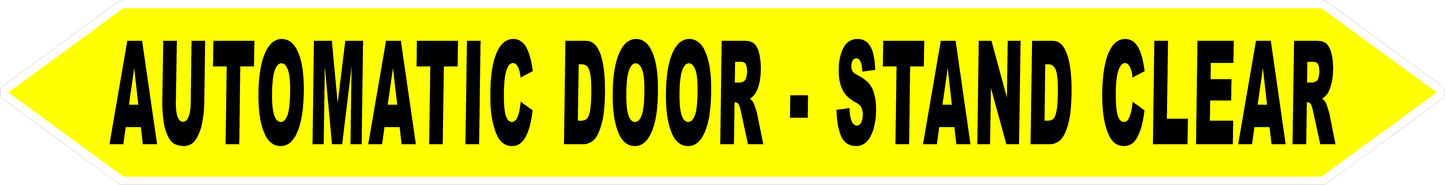 Automatic Door Stand Clear Decal Multi-Pack