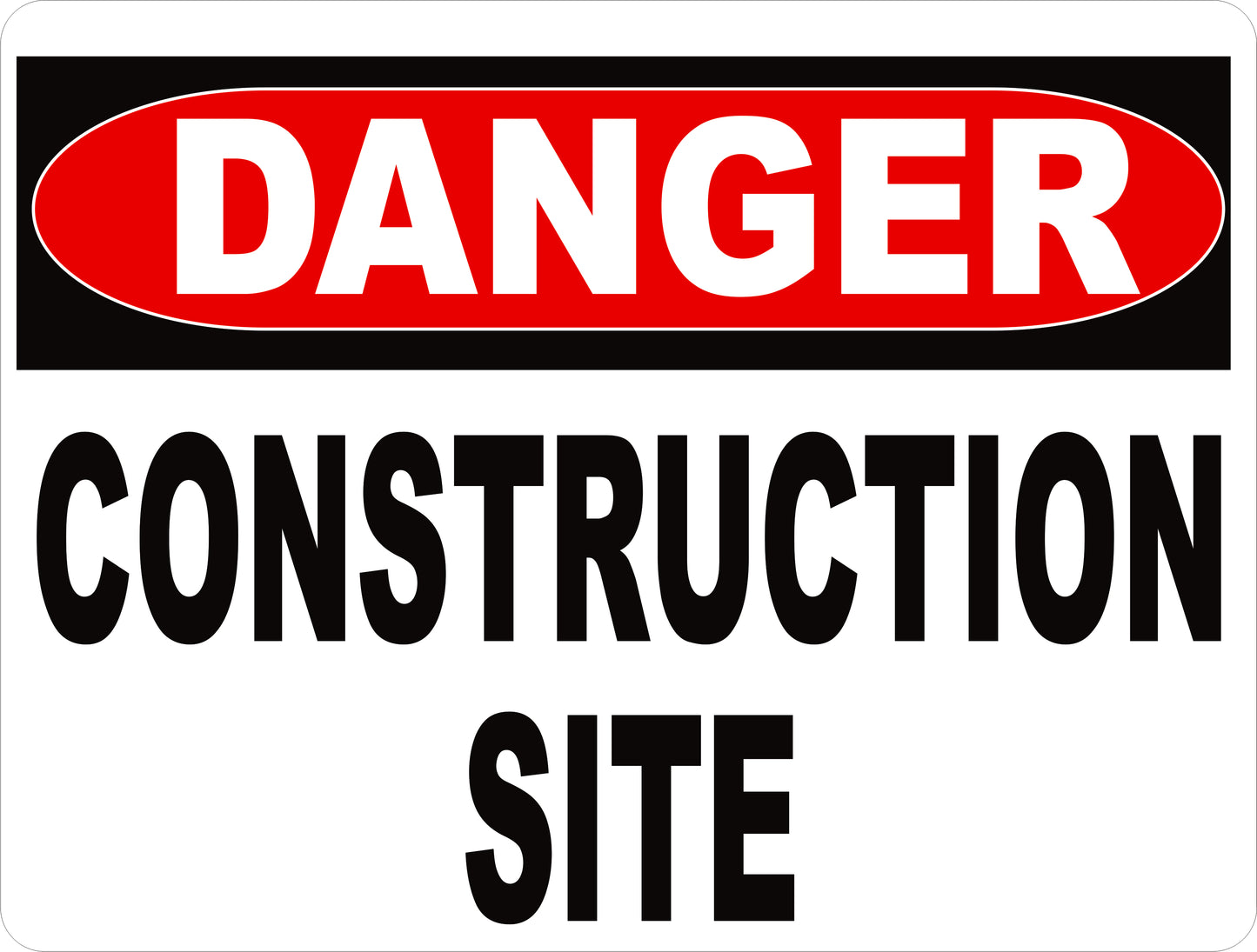 Danger Construction Site Sign