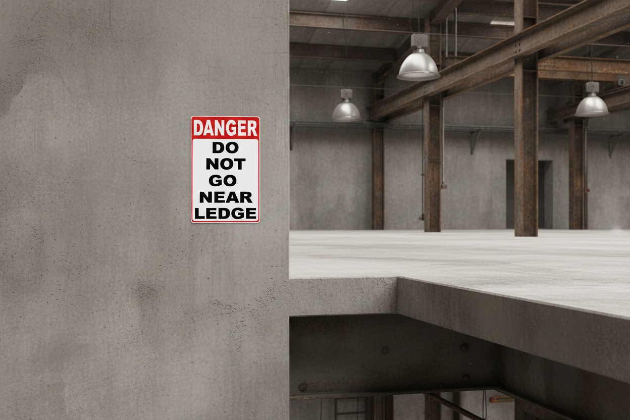 Danger Do Not Go Near Ledge Decal