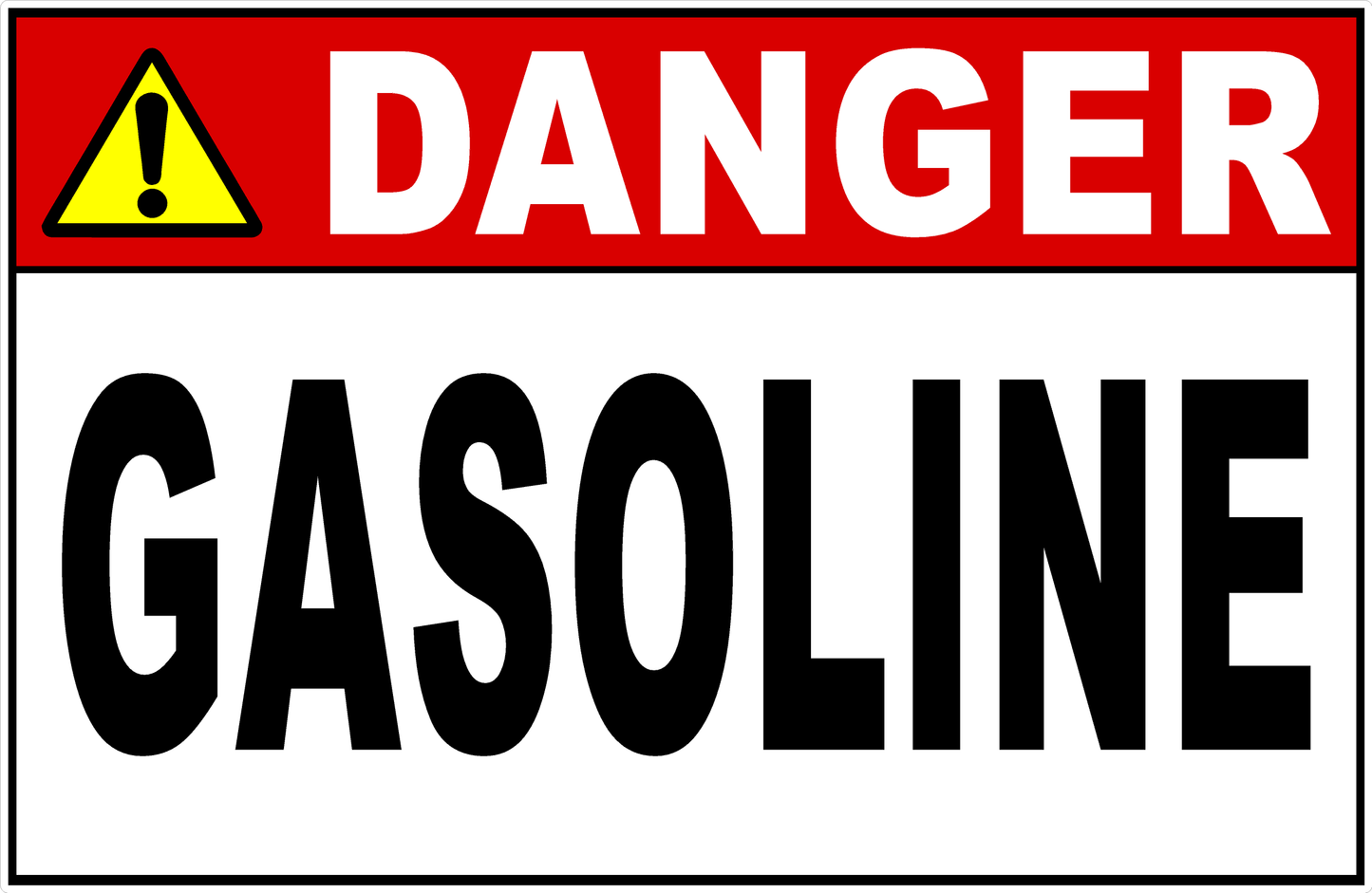 Danger Gasoline Decal