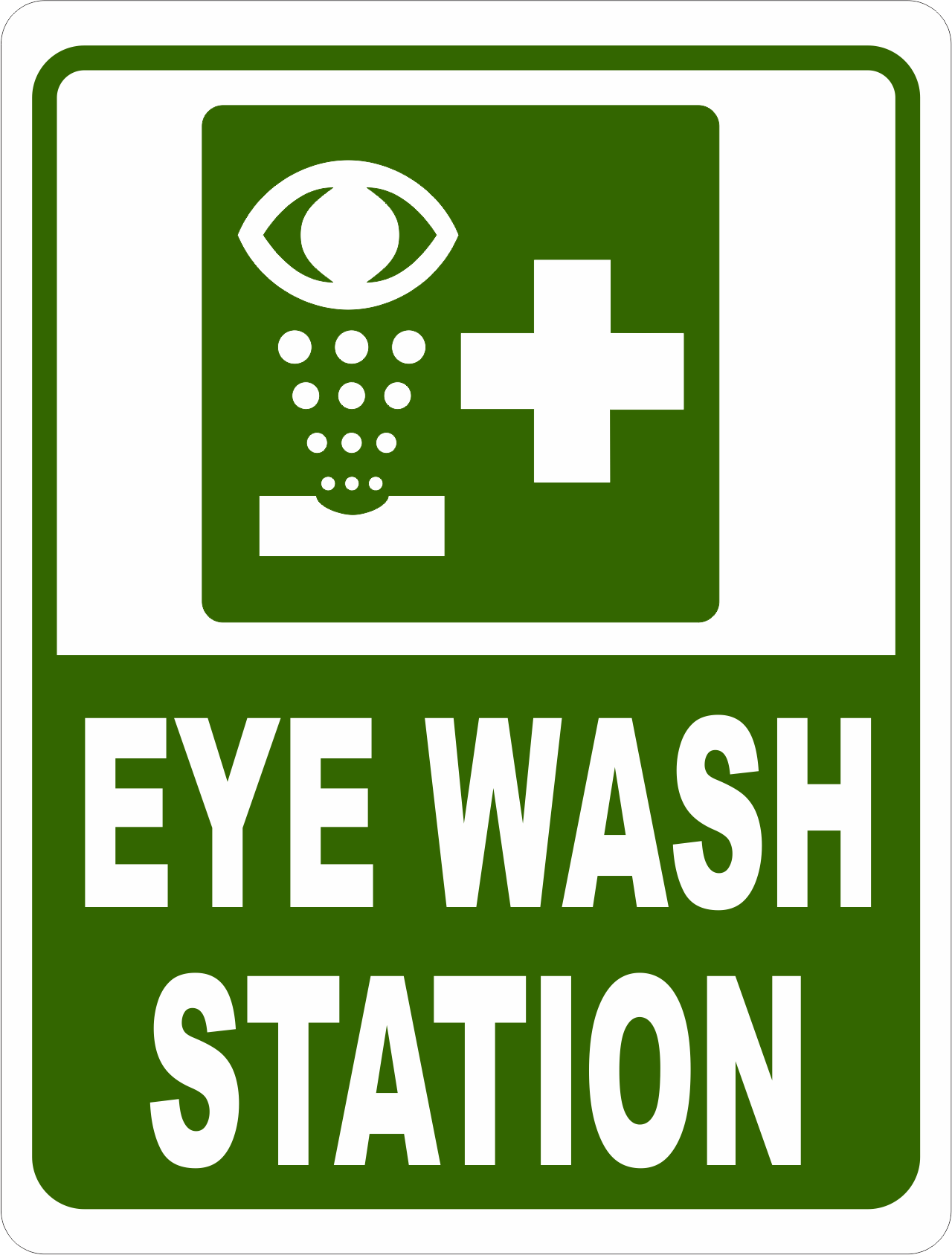 Eye Wash Station Sign