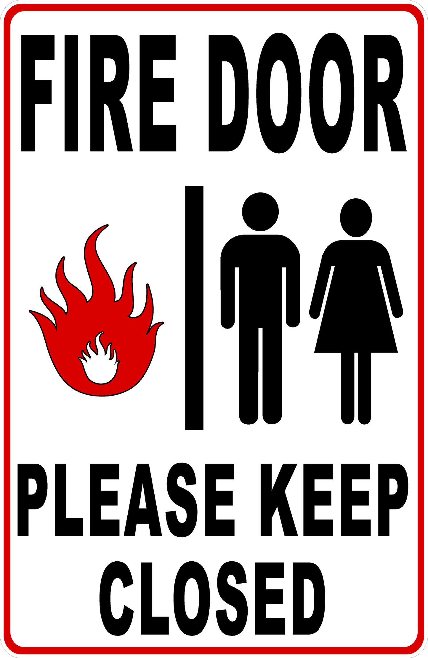 Fire Door Please Keep Closed Decal