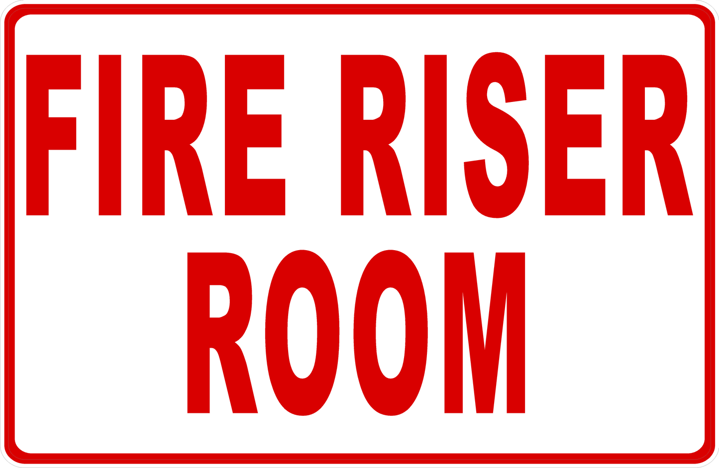 Fire Riser Room Sign