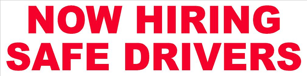 Now Hiring Safe Drivers Decal