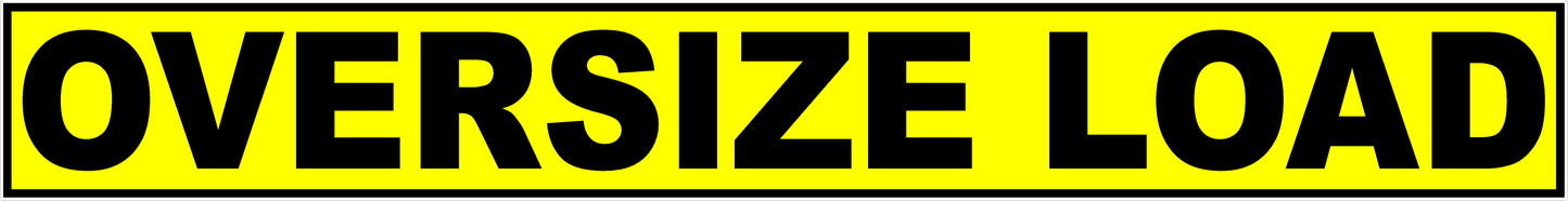 Caution Oversize Load Decal