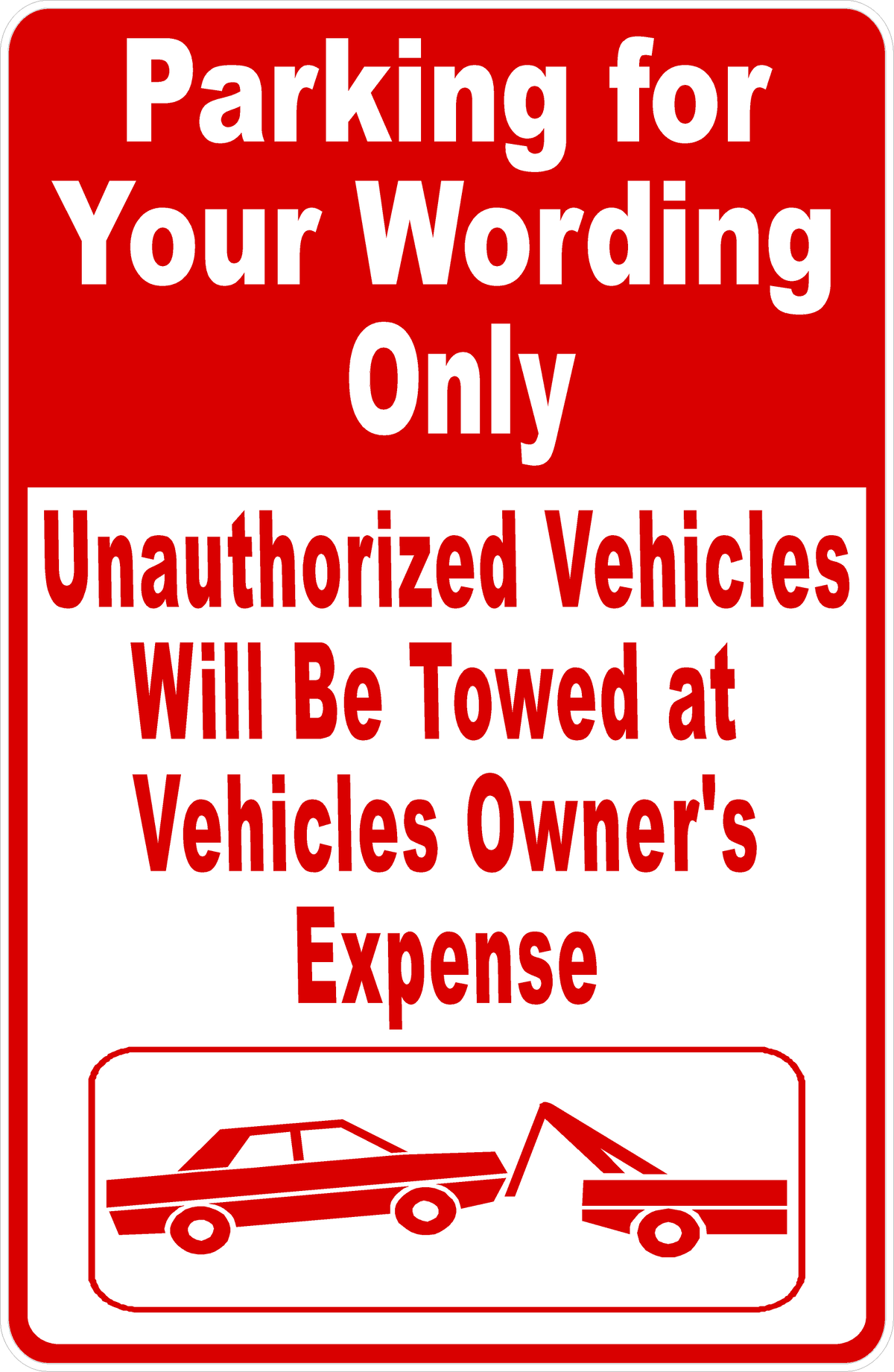 Custom Parking Sign