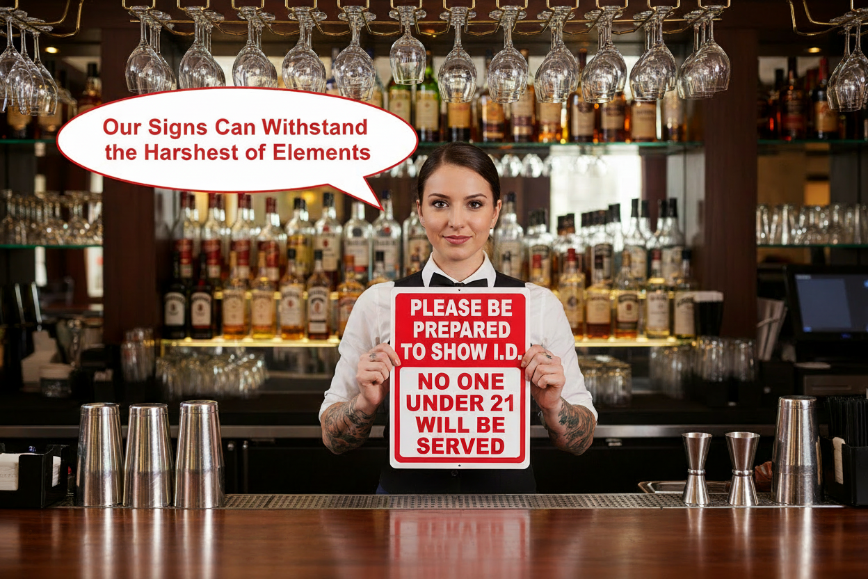 Be Prepared to Show ID Sign by Sala Graphics