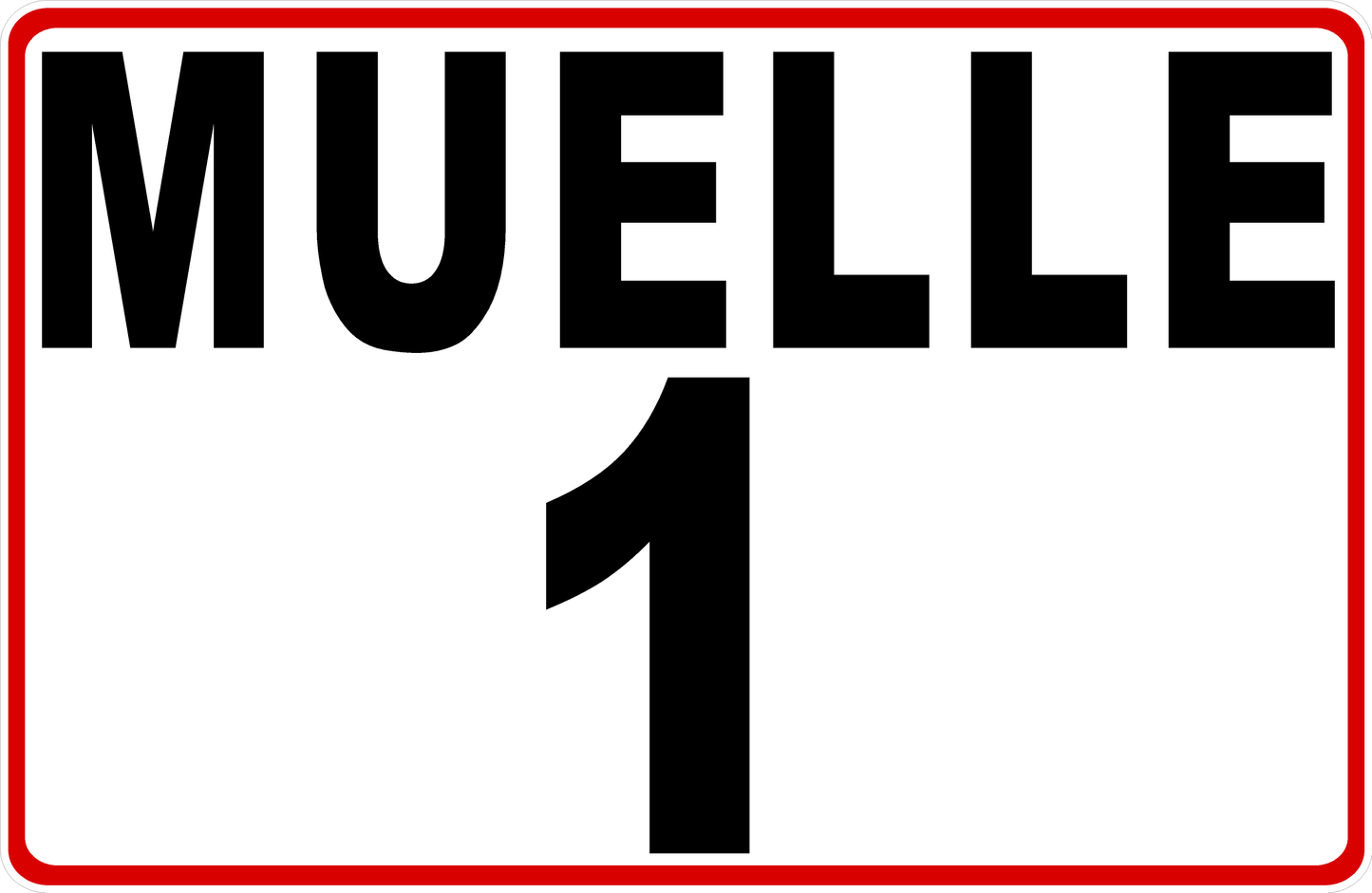 Spanish Dock Numbering Decal