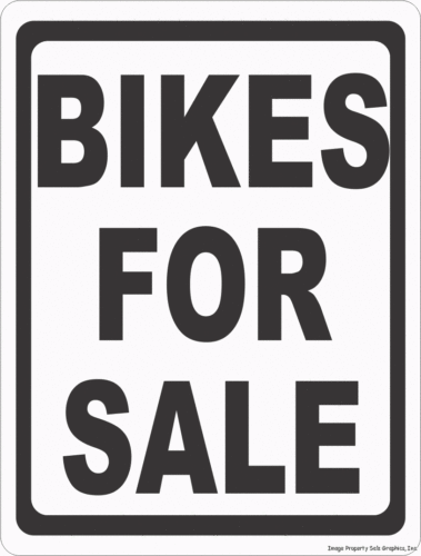 Bikes for Sale Sign