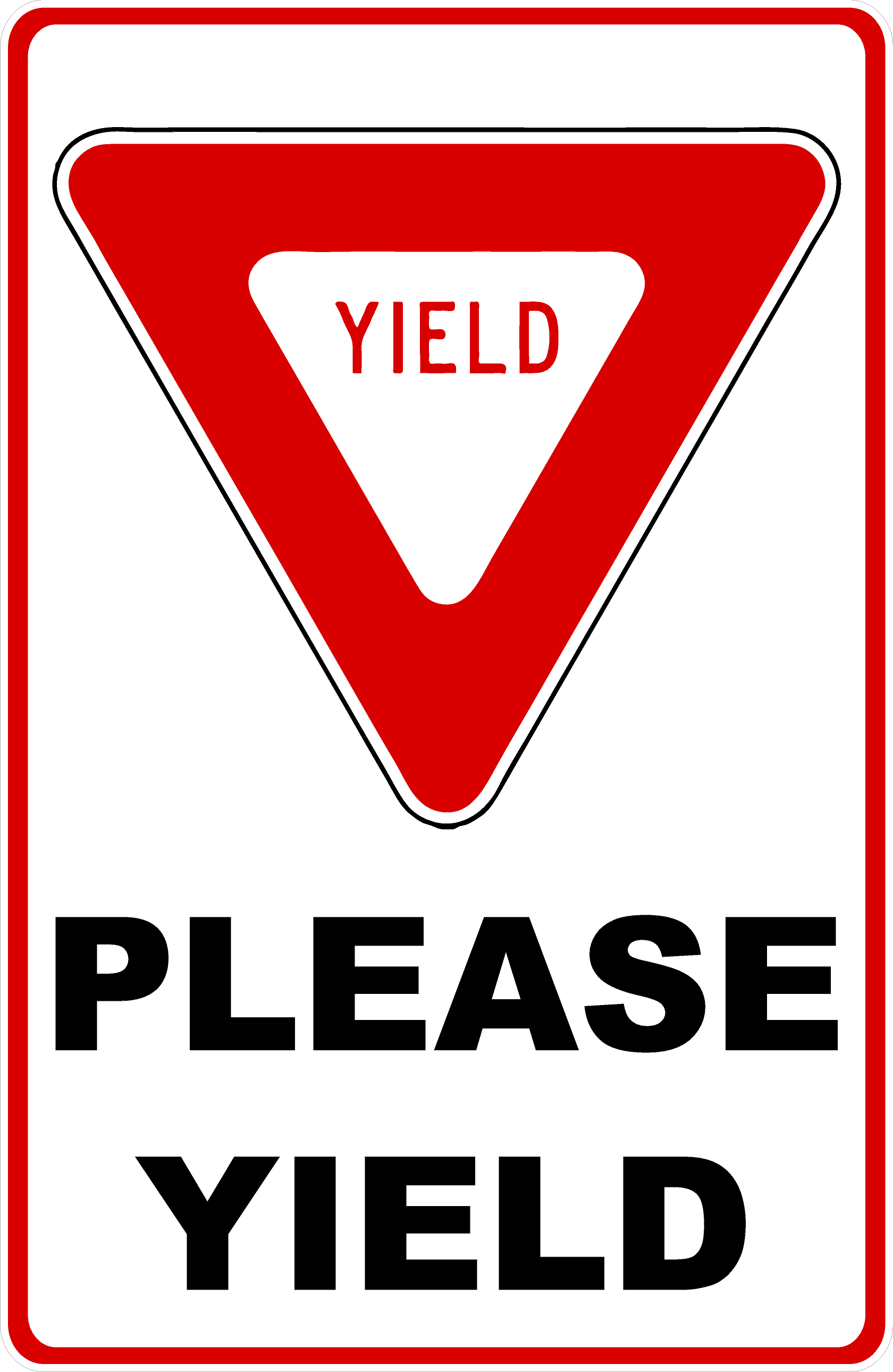 Please Yield Sign – signs by salagraphics