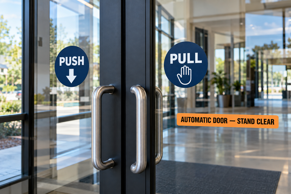 Door Safety & Instruction Decals