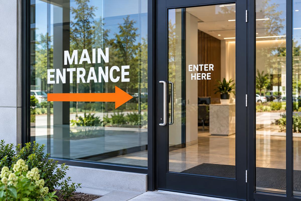 Entrance & Directional Decals