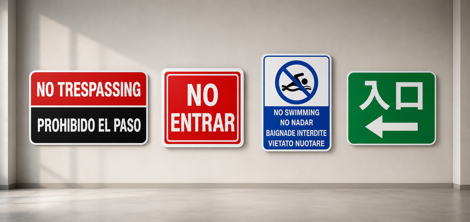 Signs in Multiple Languages