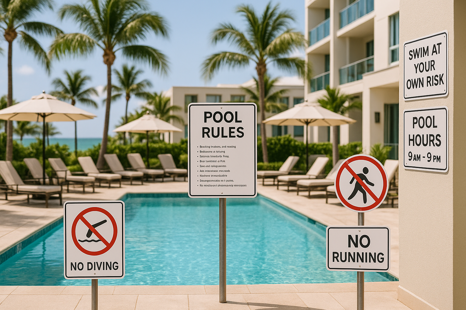 Pool Area Signs