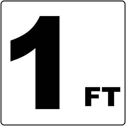 Feet Number Decal