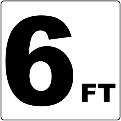 Feet Number Decal