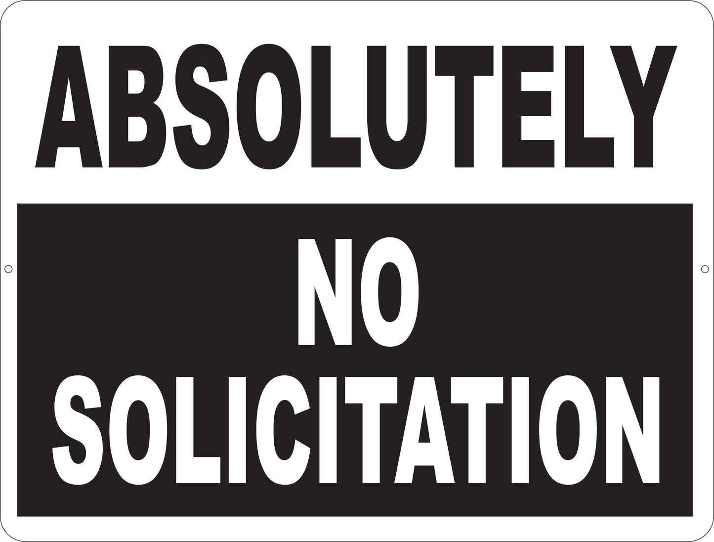 Absolutely No Solicitation Decal