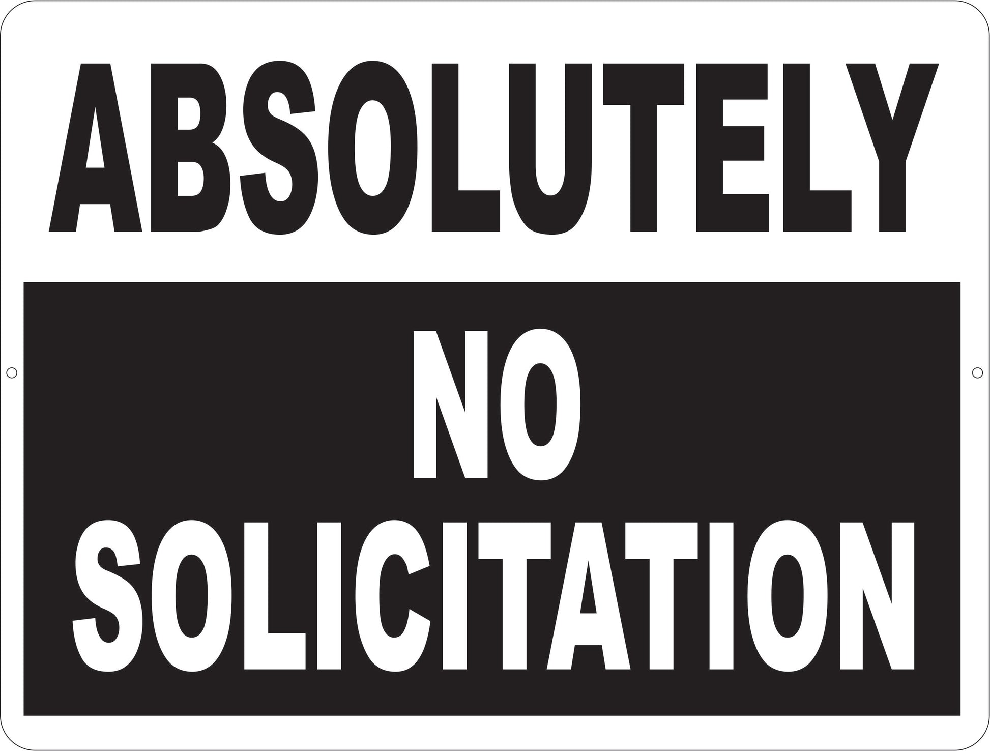 Absolutely No Solicitation Decal