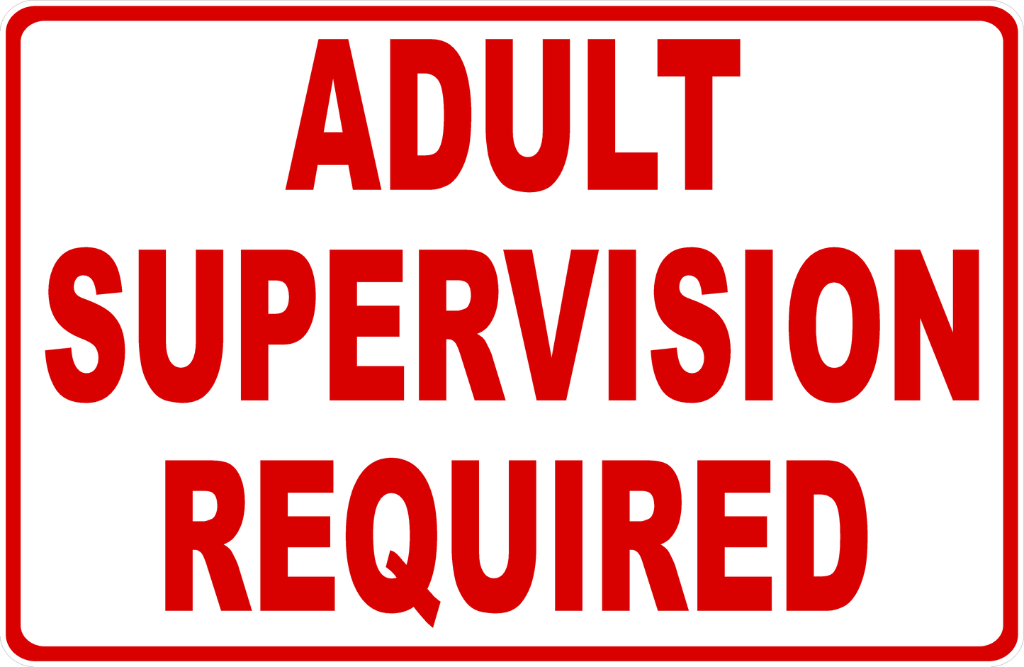 Adult Supervision Required Decal