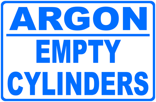 Argon Empty Cylinders Decal