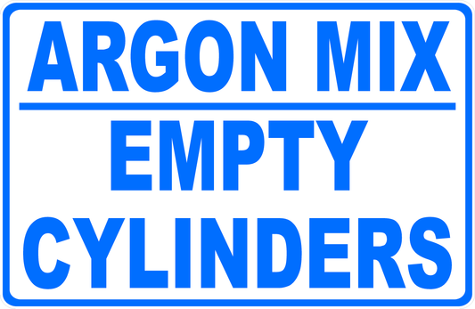 Argon Mix Empty Cylinders Decal