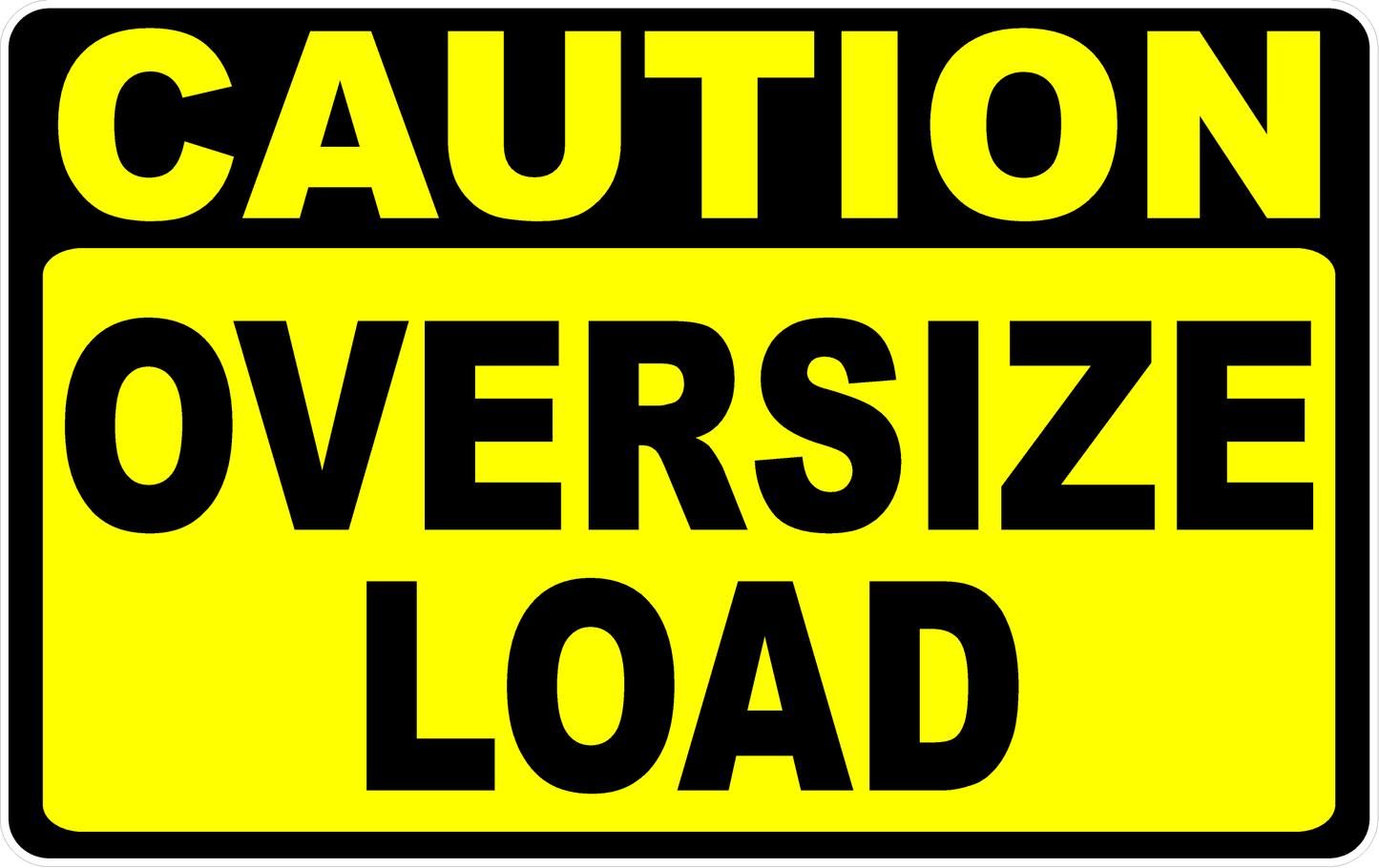Caution Oversize Load Decal 