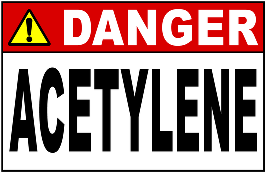 Danger Acetylene Decal