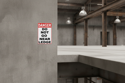 Danger Do Not Go Near Ledge Decal