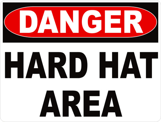 Danger Hard Hat Area Sign
