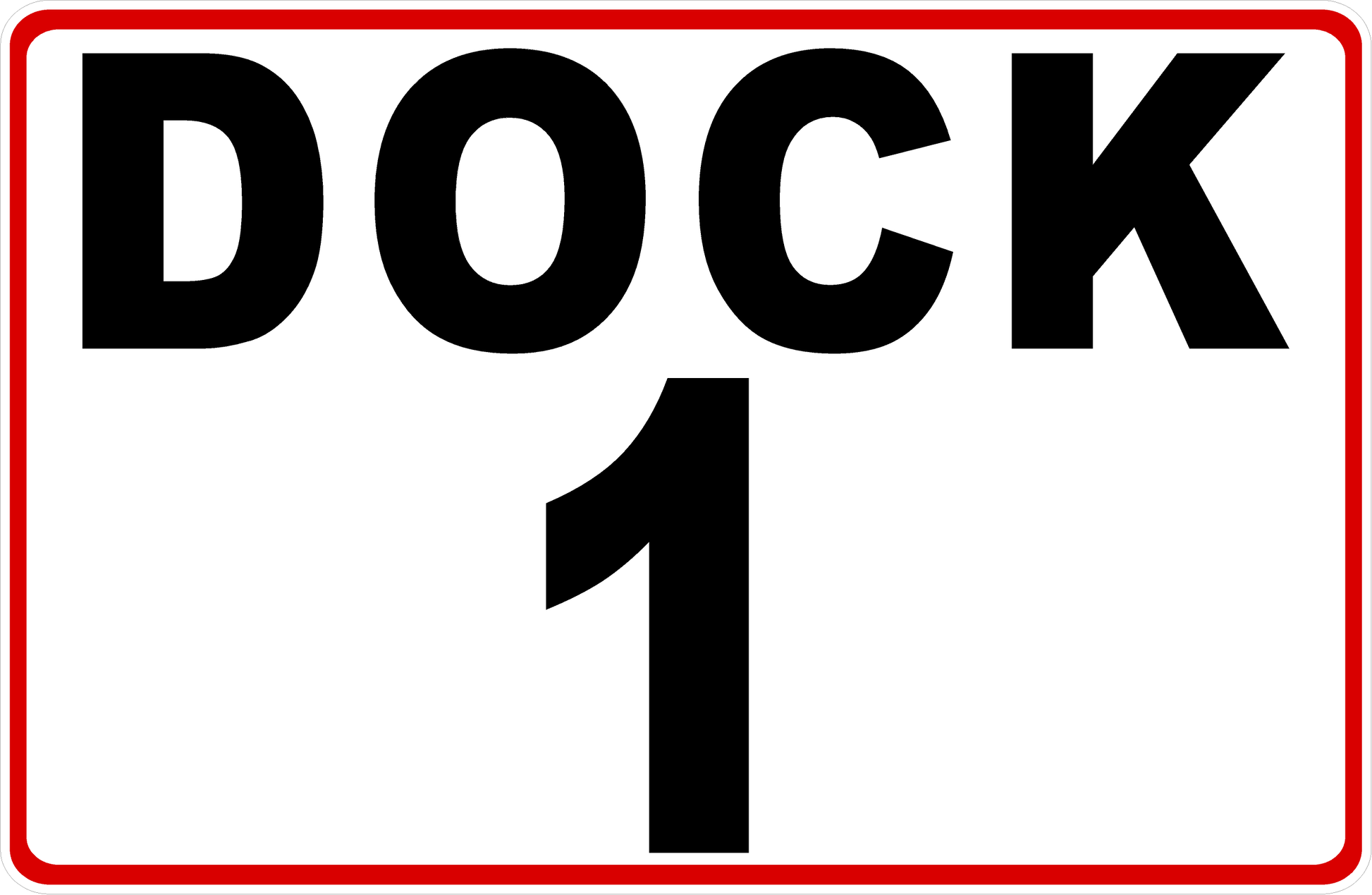 Dock Numbering Decal