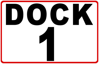 Dock Numbering Decal