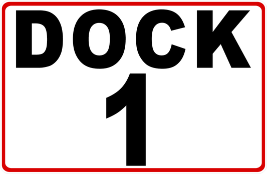 Dock Numbering Decal