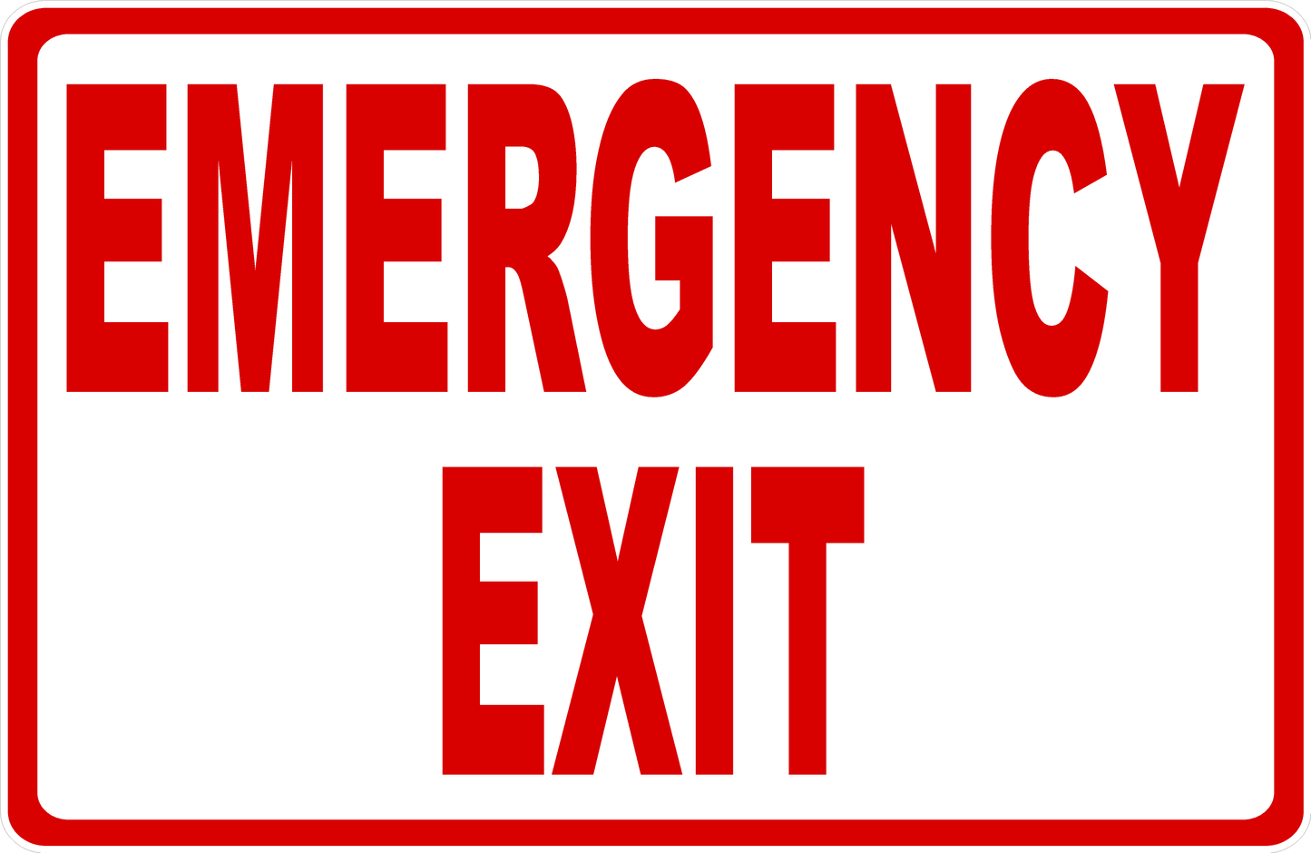 Emergency Exit Decal