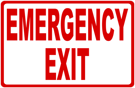 Emergency Exit Decal