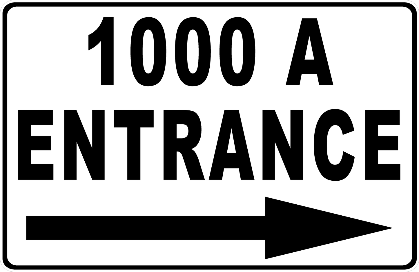 Entrance Sign with Optional Arrow and Address Number Sign Customizable