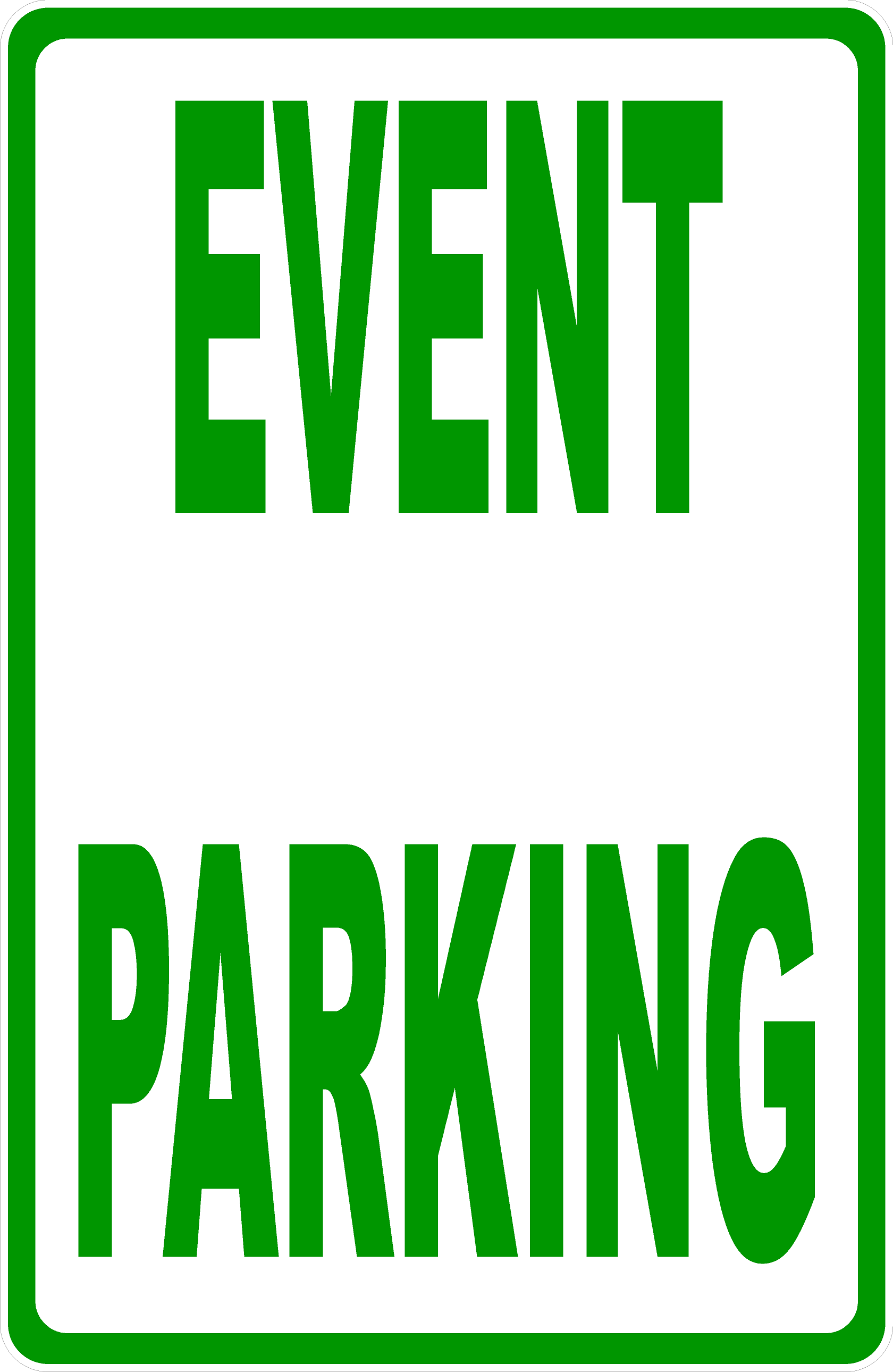 Event Parking Sign