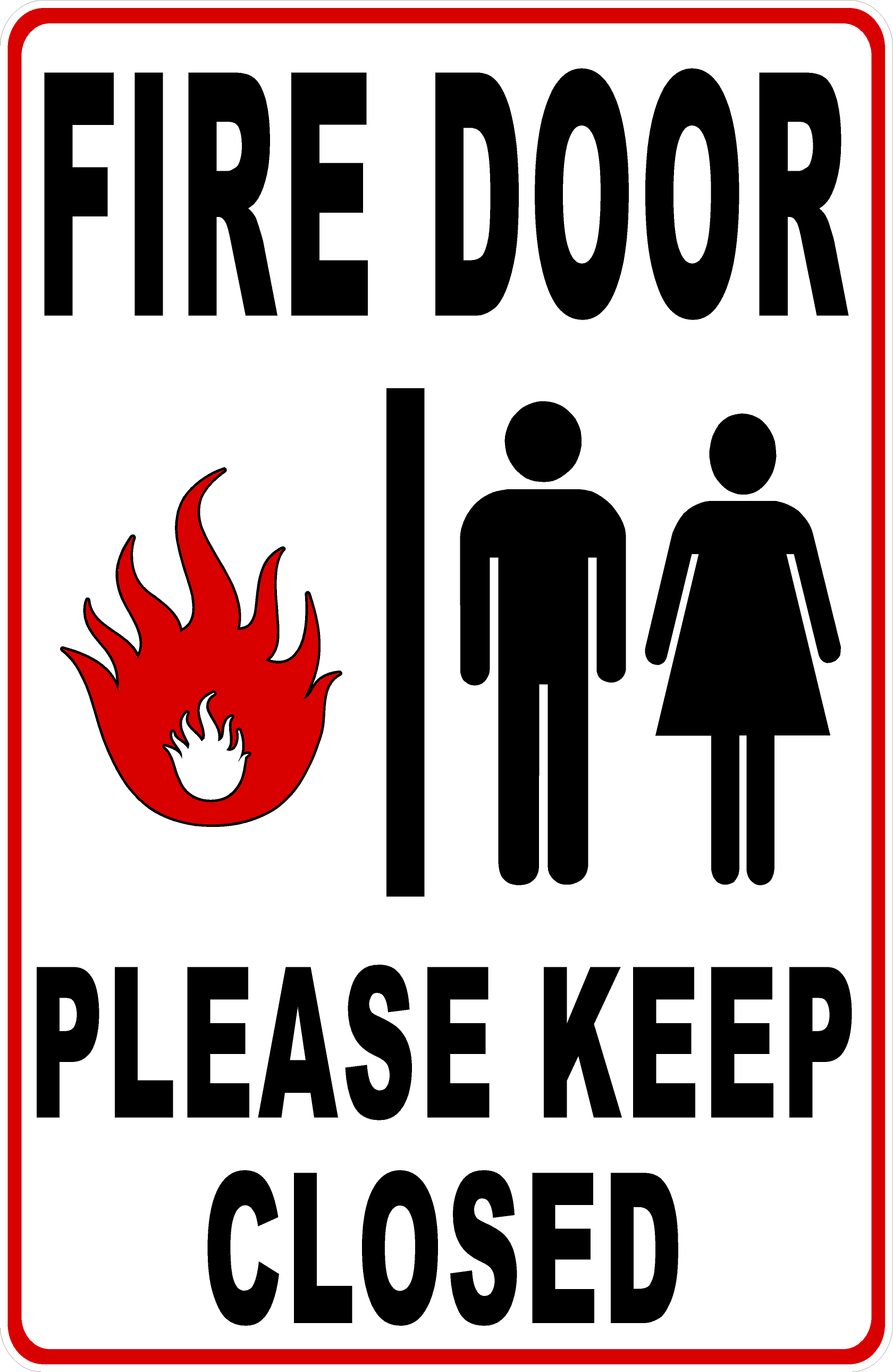 Fire Door Please Keep Closed Decal