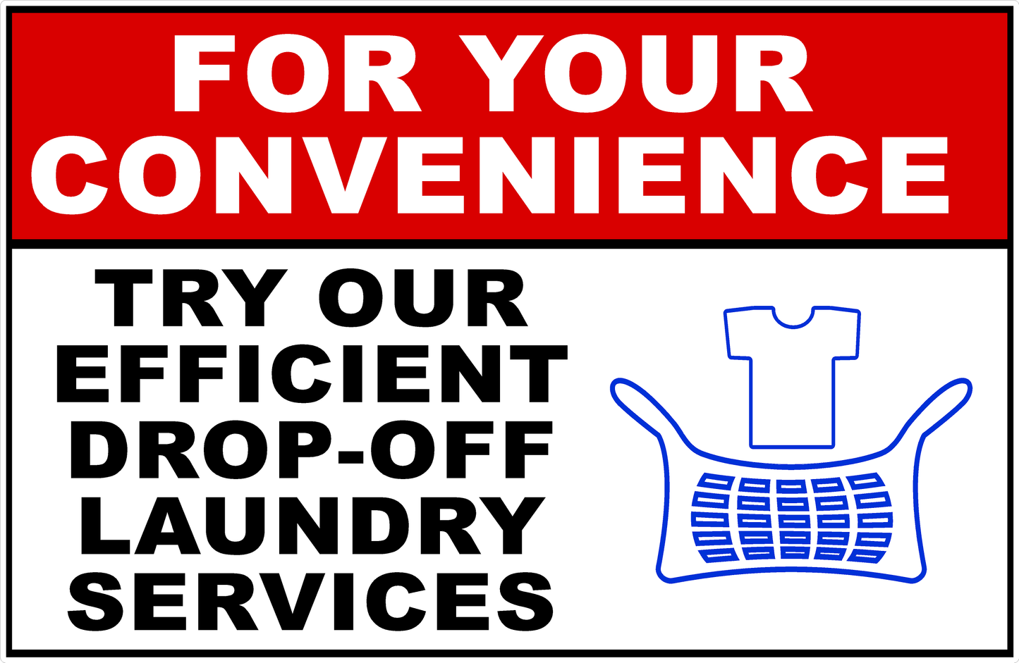 For Your Convenience Try Drop Off Laundry Services Decal