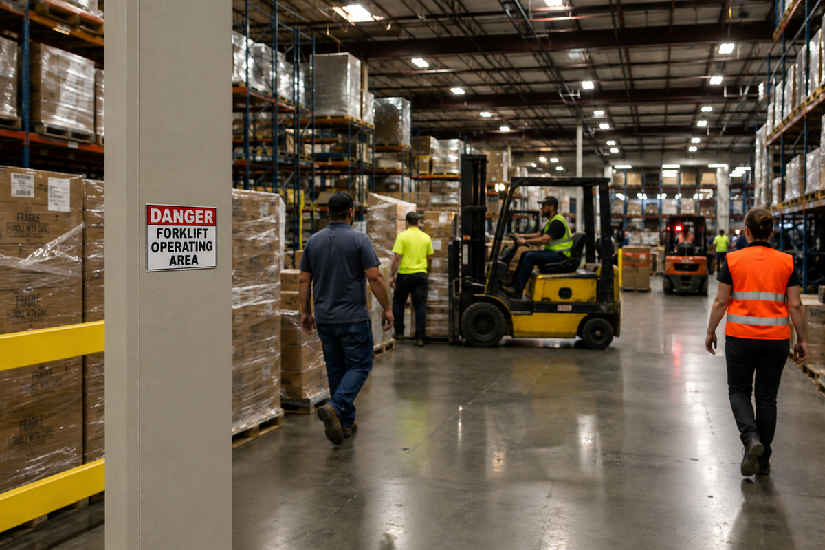 Forklift and Material Handling Safety Signs
