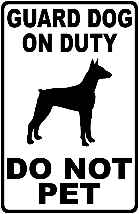 Guard Dog on Duty Do Not Pet Decal