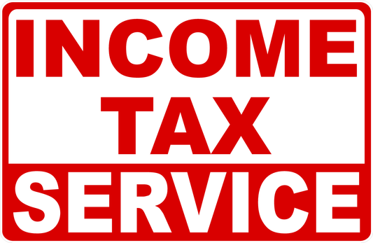 Income Tax Service Sign
