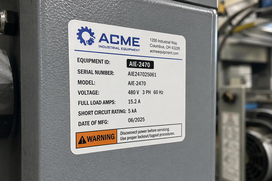 Equipment Identification Labels