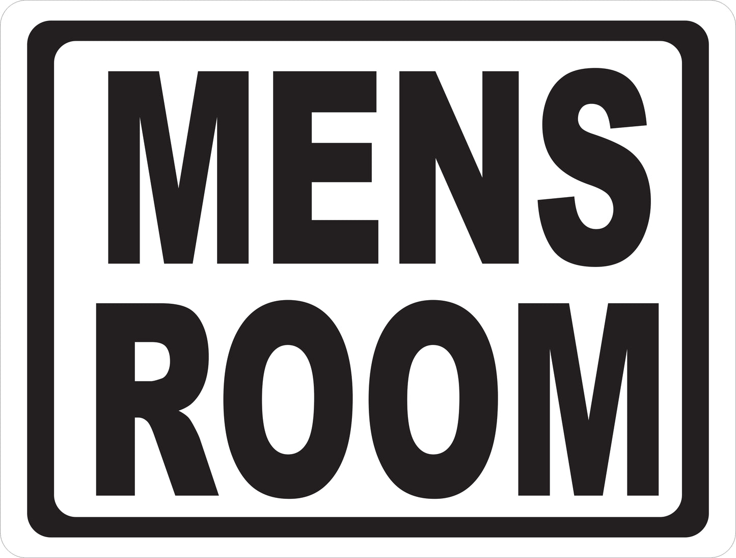 Men's Room Sign