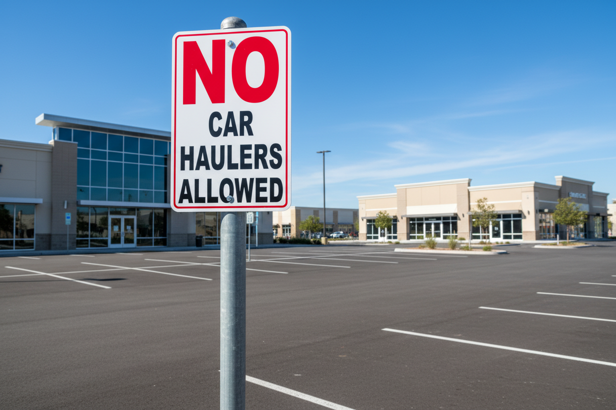 No Car Haulers Allowed Sign Sala Graphics