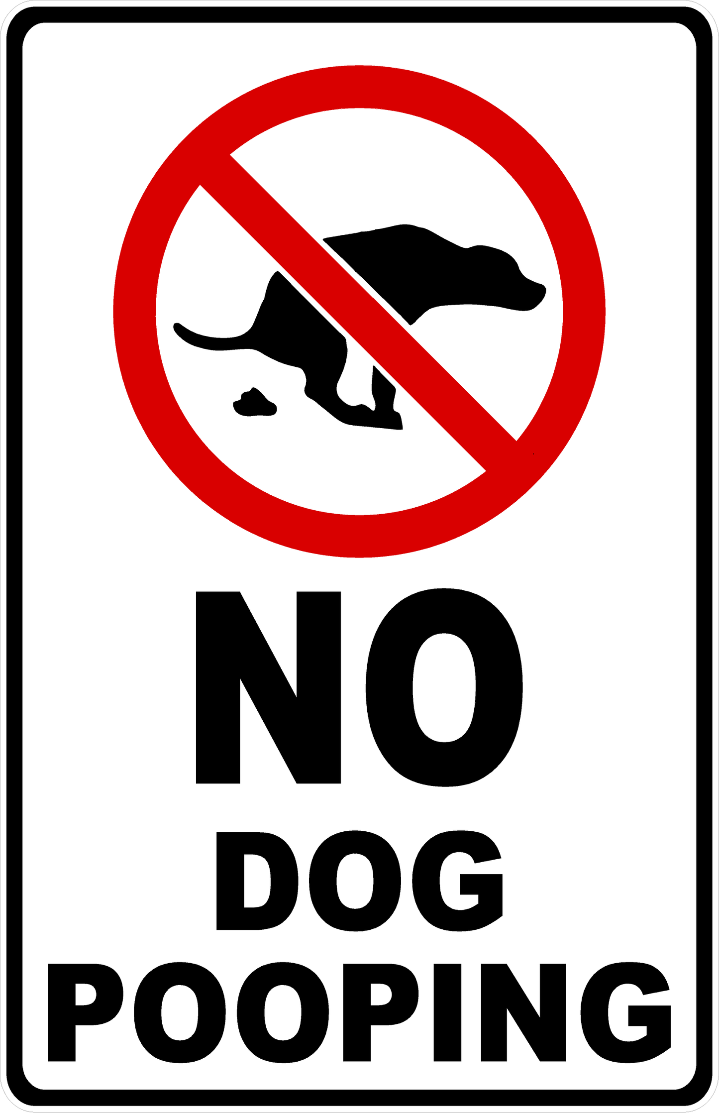 No Dog Pooping Sign