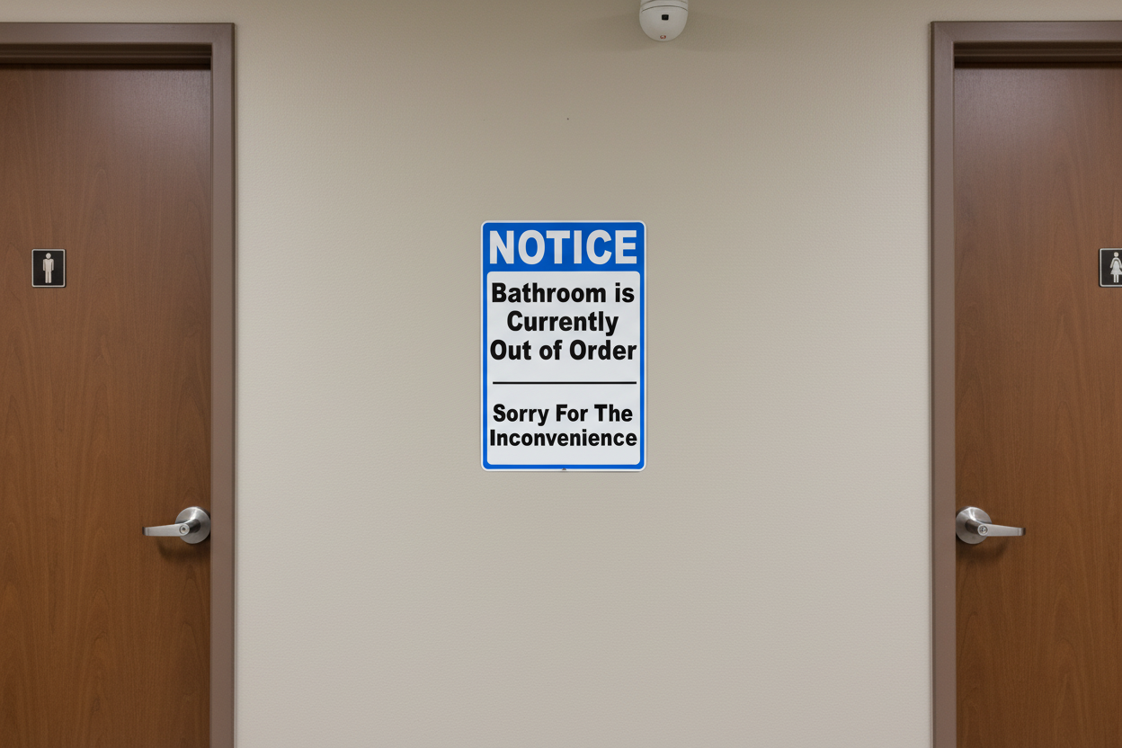 Bathroom Is Out of Order Sign Sala Graphics