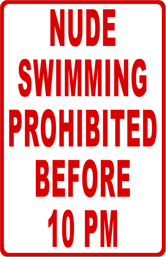 Nudity Highly Encouraged by Management Sign