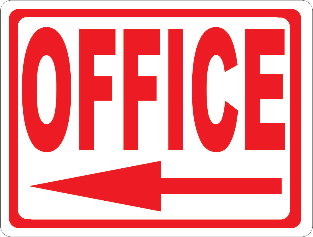 Office Sign with Left Arrow